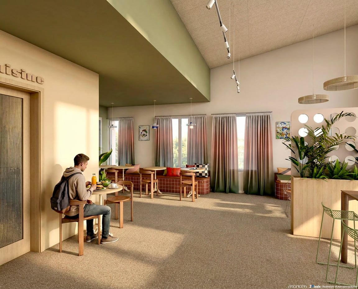 Espace repas — résidence LIV Campus