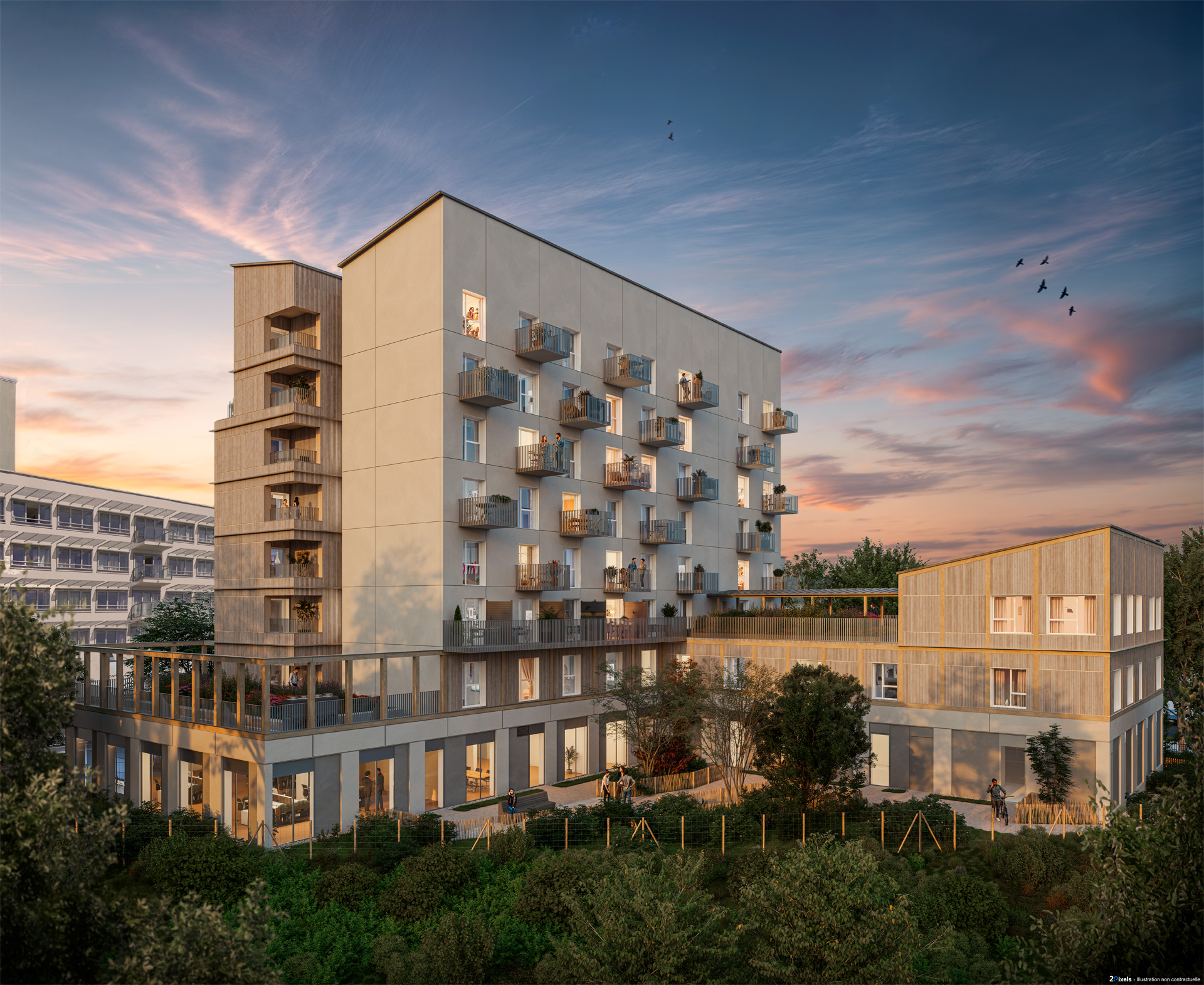 Vue extérieure de la résidence LIV Campus à Rennes Ouest